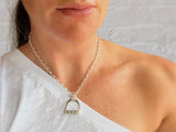 JUMBO Stirrup Pendant | with Diamonds