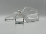 JUMBO Stirrup Pendant | with Gemstones