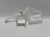 JUMBO Stirrup Pendant | with Gemstones