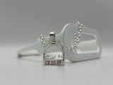 JUMBO Stirrup Pendant | with Gemstones