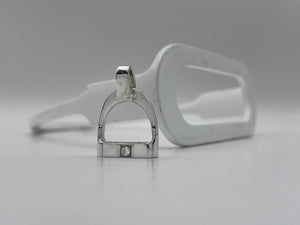 JUMBO Stirrup Pendant | with Diamonds