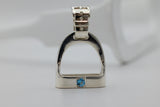 JUMBO Stirrup Pendant | with Gemstones