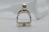 JUMBO Stirrup Pendant | with Gemstones