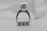 JUMBO Stirrup Pendant | with Gemstones