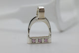 JUMBO Stirrup Pendant | with Gemstones