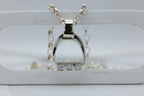 JUMBO Stirrup Pendant | with Diamonds