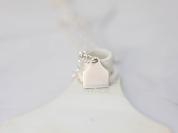 Cow Ear Tag Pendant | Small 12mm