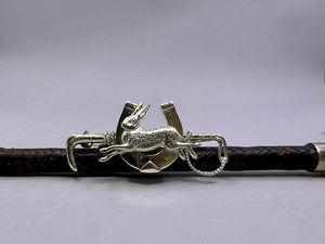 Whip with Running Hare on Shoe Stockpin from Chele Clarkin Jewellery