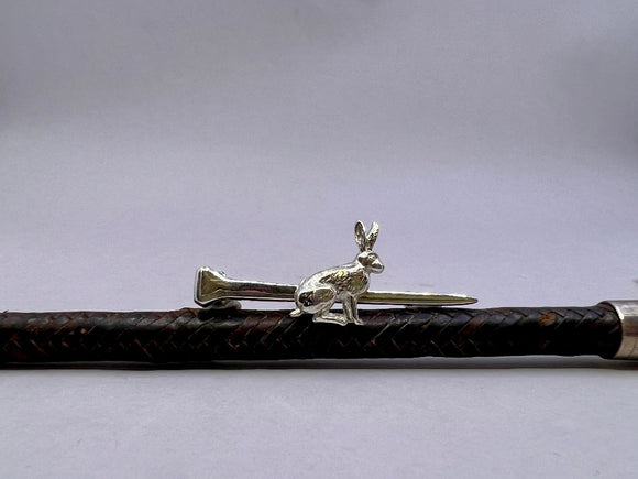 Horseshoe Nail with Sitting Hare Stockpin from Chele Clarkin Jewellery