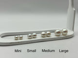 Freshwater Button Pearl Earrings | Large 10mm