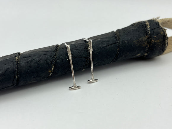 Fine Polo Stick Stud Earrings