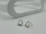 Small Stirrup Stud Earrings