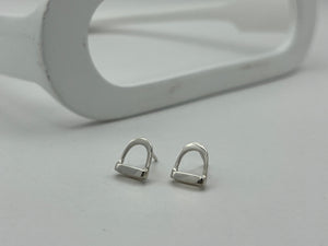 Small Stirrup Stud Earrings