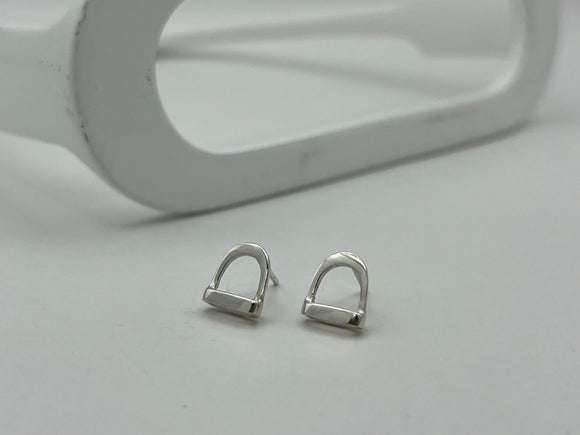 Small Stirrup Stud Earrings