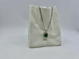 Emerald and Diamond Pendant with Chain set | Preloved | Chele Clarkin Jewellery