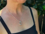 SMALL Stirrup Pendant | with Diamonds
