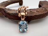 Blue Topaz Pendant and Earrings Set | 9ct Rose Gold | Preloved | Chele Clarkin Jewellery