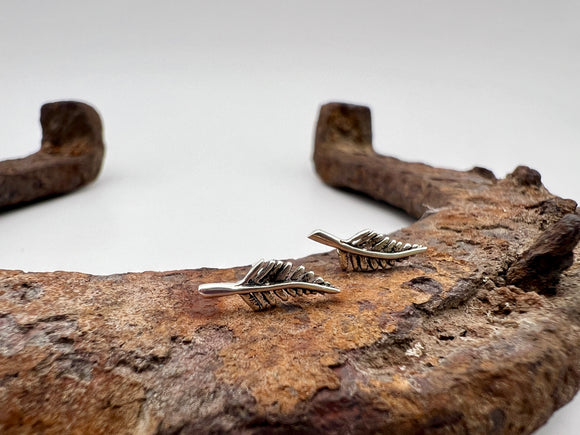 Silver Fern Stud Earrings