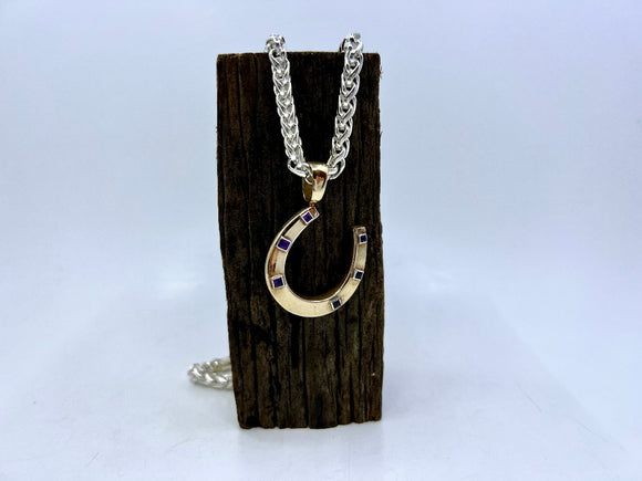 Horseshoe with Amethysts Pendant | Preloved from Chele Clarkin Jewellery