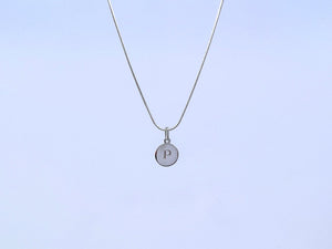 Mini Disc Letter Necklace | Pendant and Chain Set | Chele Clarkin Jewellery