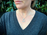 LARGE Stirrup Pendant | Diamond + Sapphires | Necklace Set from Chele Clarkin Jewellery
