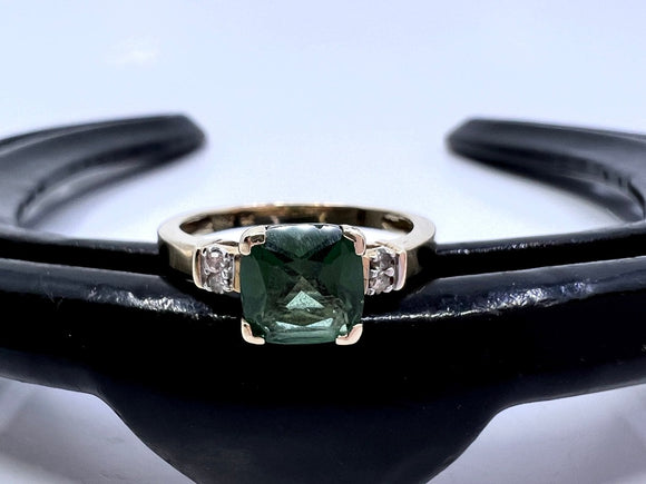 Green Quartz and Diamond Ring | Preloved | Chele Clarkin Jewellery