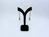 Blue Topaz Wire Drop Earrings | 9ct Yellow Gold | Chele Clarkin Jewellery