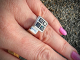 Square Sapphire Dress Ring | Preloved from Chele Clarkin Jewellery