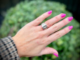 Buckle Ring with Black Diamonds | Large | End of Line | Chele Clarkin Jewellery