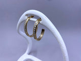 9ct Yellow Gold Hoop Earrings with Cubic Zirconias | Preloved from Chele Clarkin Jewellery