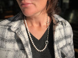 Freshwater Pearls with Snaffle and Stirrup Belcher Chain | Chele Clarkin Jewellery