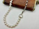 Freshwater Pearls with Snaffle and Stirrup Belcher Chain | Chele Clarkin Jewellery