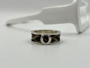 Wide Band Horsehair Ring