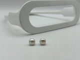 Freshwater Button Pearl Earrings | Medium 8mm