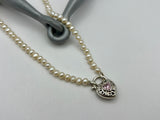 Freshwater Pearls | 4-4.5mm | Padlock Clasp with Pink Stone