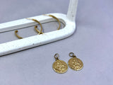 9ct Yellow Gold Hoop Earrings with St Christopher Drop | Preloved | Chele Clarkin Jewellery
