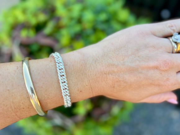 Double Curb Chain Bracelet | Medium 8mm from Chele Clarkin Jewellery