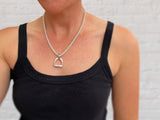 JUMBO Stirrup Pendant | with Gemstones