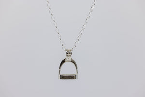 SMALL Stirrup Pendant and Belcher Chain Set