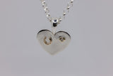 Heart Tag with Shoe and Diamond Pendant