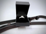 Rubover Set Platinum Diamond Ring from Chele Clarkin Jewellery