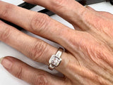Rubover Set Platinum Diamond Ring from Chele Clarkin Jewellery