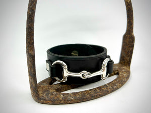Jumbo Snaffle and Leather Cuff Bracelet from Chele Clarkin Jewellery