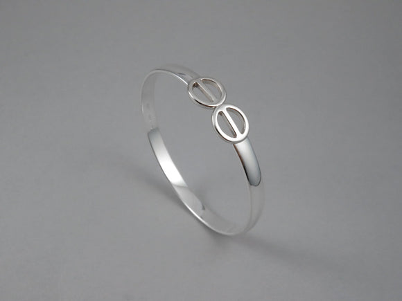 Half Round Spur Bangle in Sterling Silver by Chele Clarkin
