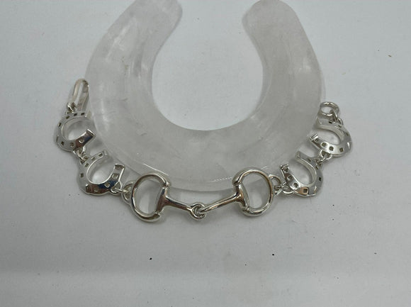 Snaffle and Horseshoes Bracelet | Large 21mm from Chele Clarkin Jewellery