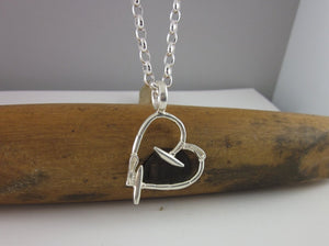 Polo Stick Heart Pendant from Chele Clarkin Jewellery
