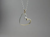 Nail Heart Pendant | Large 36mm from Chele Clarkin Jewellery with Diamonds