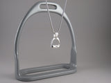 Small Stirrup Pendant with Stones from Chele Clarkin Jewellery