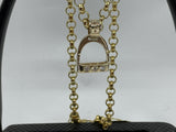 Large Stirrup Pendant with Diamonds from Chele Clarkin Jewellery