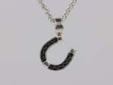 Horsehair Shoe Pendant available from Chele Clarkin Jewellery